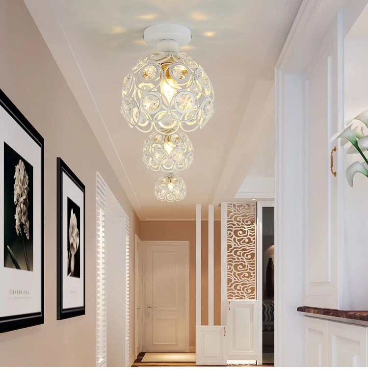 Modern Creative Home Decor LED square Strip Light Glass Iron Ceiling Lamp for Entrance Aisle Corridor Bedroom  Cloakroom Hall