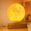 light wood base with levitating moon