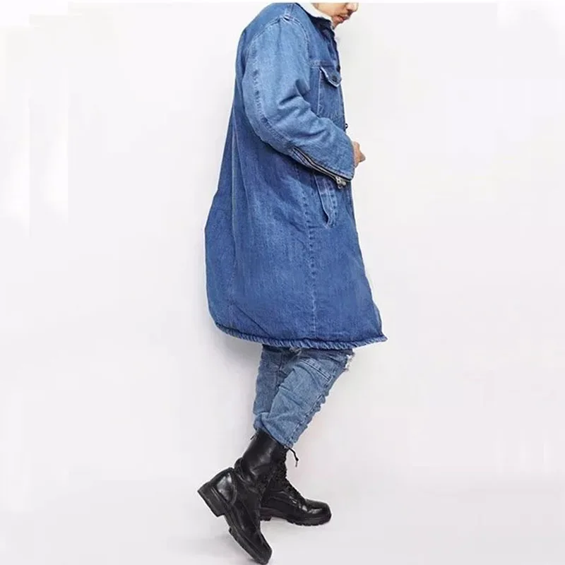 Veste Sherpa En Jean Pour Homme – Doublure Polaire Chaude, Col Rembourré – Coupe Décontractée De Cowboy – Idéale Pour L'hiver – Avec Boutons Et Poches Pratique