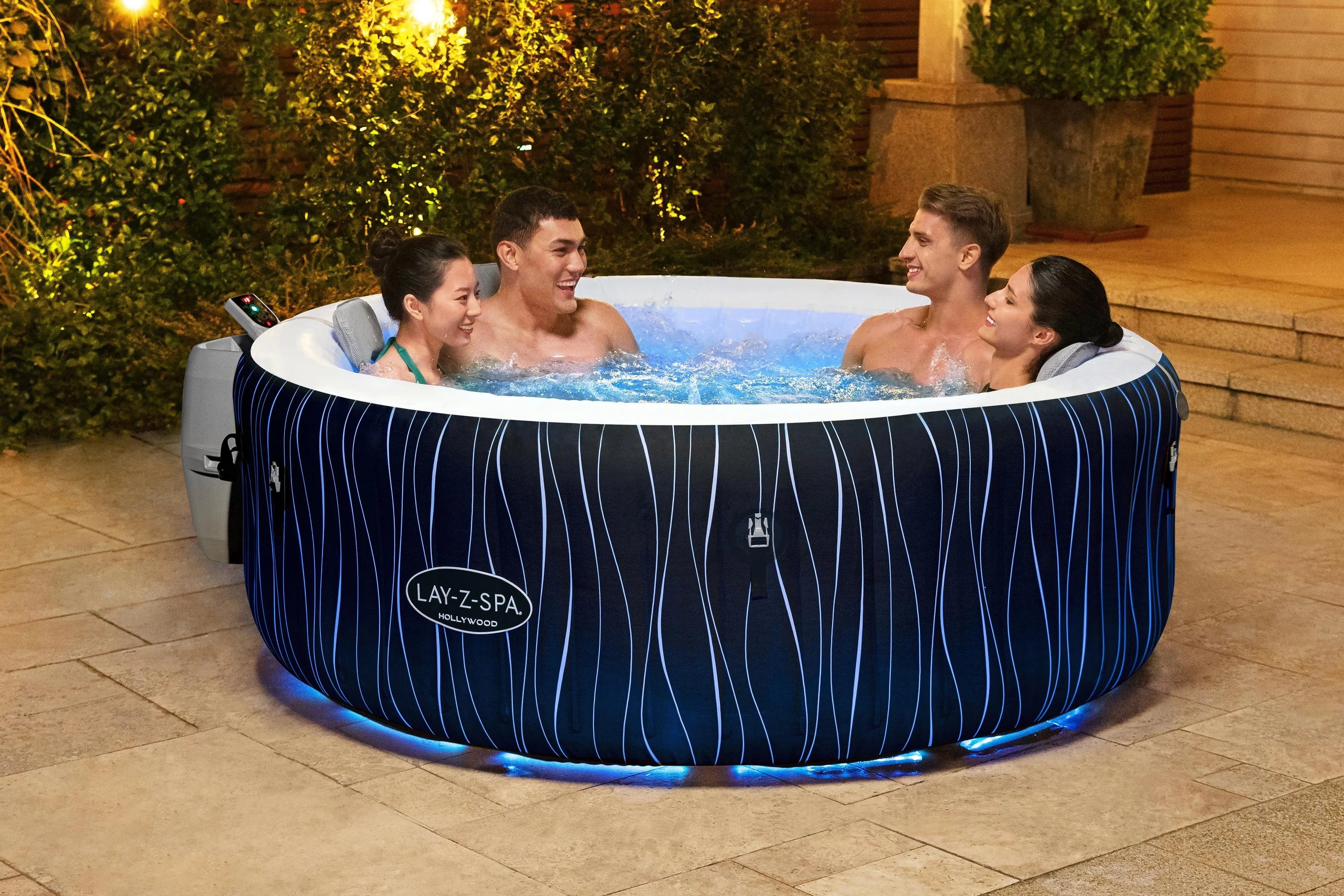 Lay-z-spa Hollywood Luxe Inflatable Hot Tub - 40C Heating