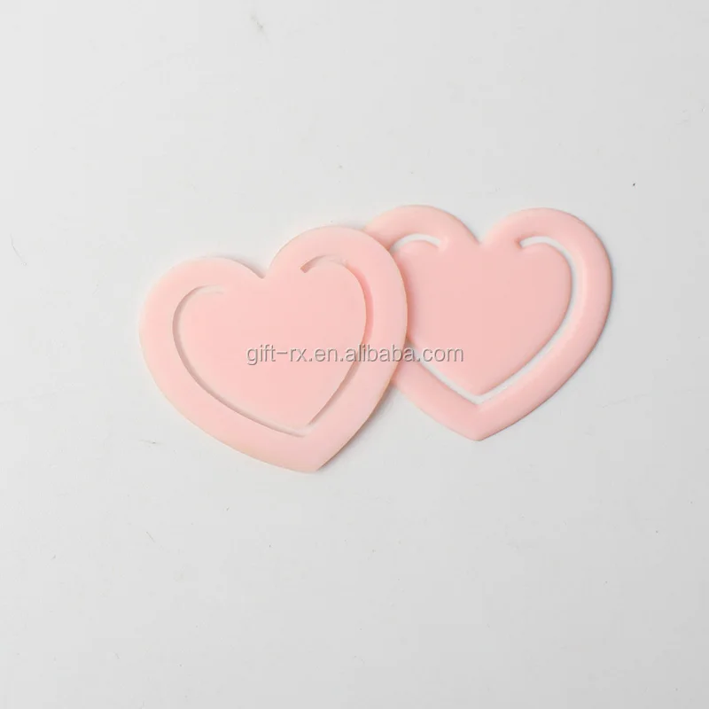 Горячая распродажа, Заказная пластиковая Закладка в форме сердца для офиса и школьных принадлежностей