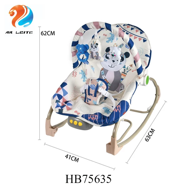 0m+ 2023 New Fabric 2 In 1 Infant Multifunction Rocking Chair Swing Baby Rocker Seat With Light