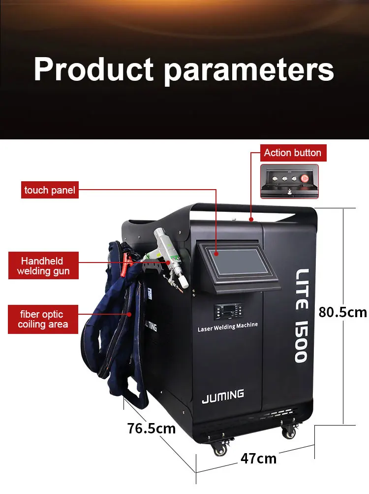 ANDY 4 in 1 Handheld 1000w 1500W 2000W Water Cooling Laser Welding Machine Fiber Laser Welder Laser Cutting Cleaning for Metal factory