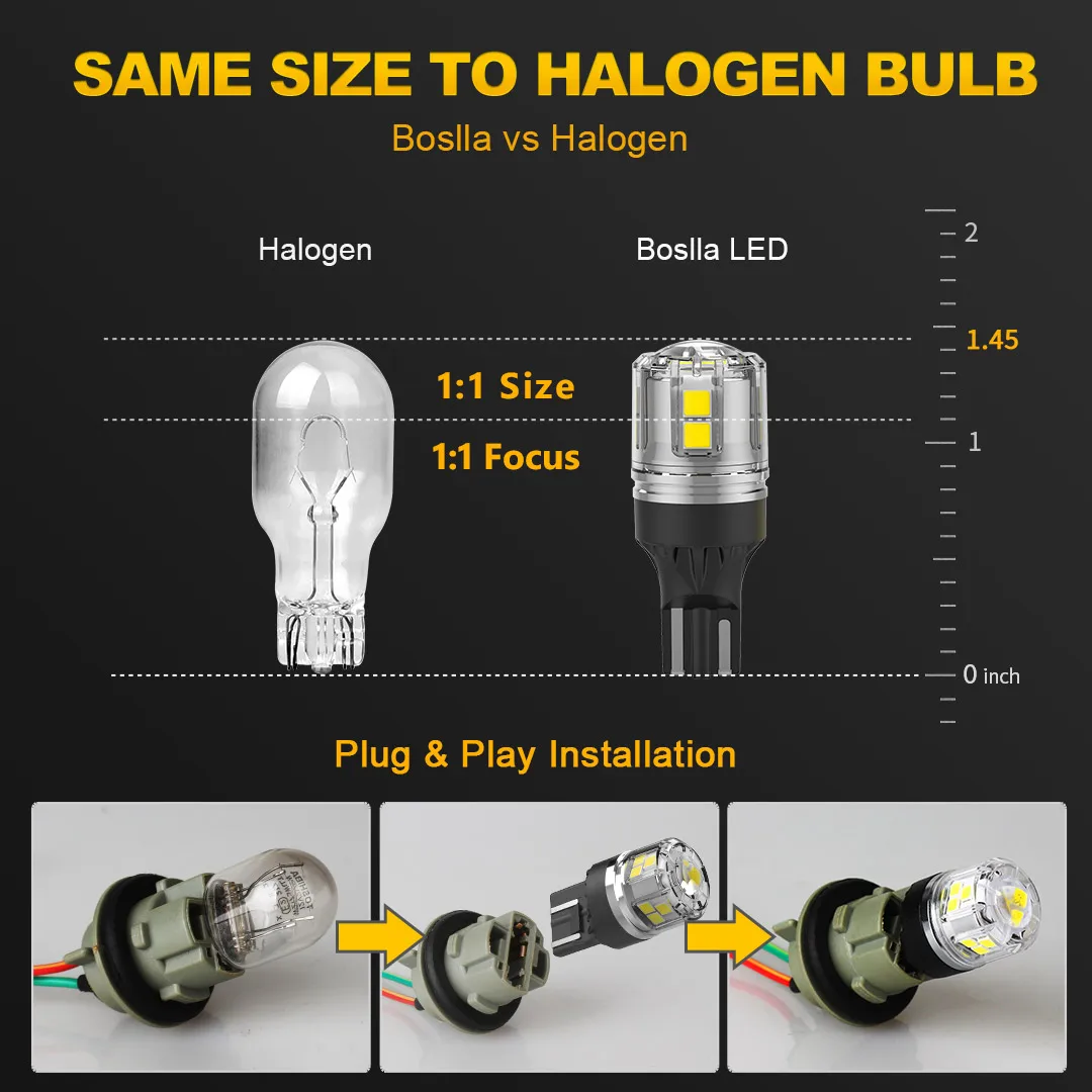 NAO Auto Led T15 Canbus 12SMD W16W High Bright Trailer Tail Rear Fog Car Light Bulb Vehicle Lamp License Plate T15 Led