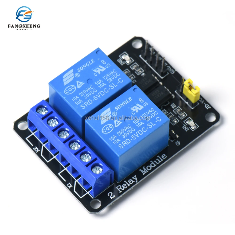 2 Channel Relay Module 2-way Relay Expansion Board 5v With Optocoupler ...