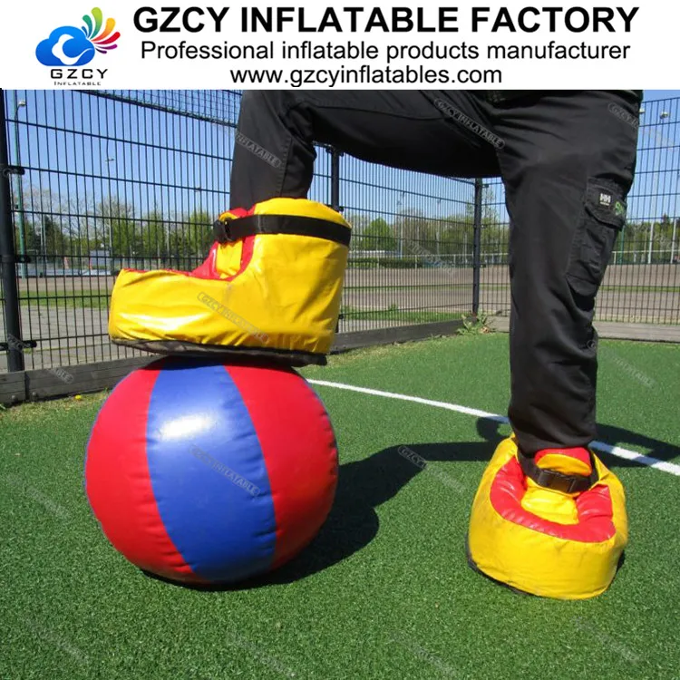 Zapatos inflables de PVC para juegos deportivos de team building