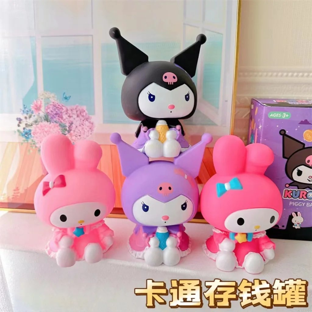 Kawaii Pochacoo Kuromi My Melody Anime Figure New Child Piggy Bank ...