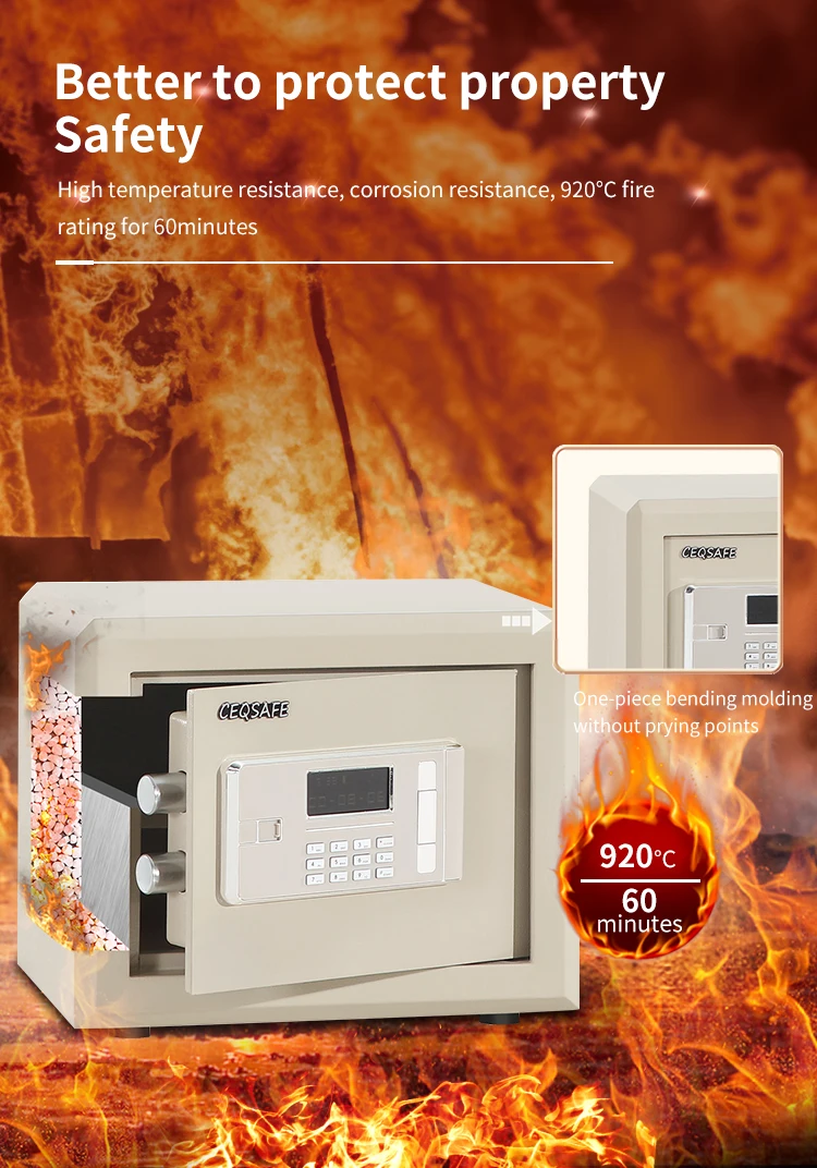 CEQSAFE Vdma Use Ammo Key Cabinet High Security Drawer Fire Resistance Storage Safety Anti-fire and Resistant Fireproof Box Safe manufacture