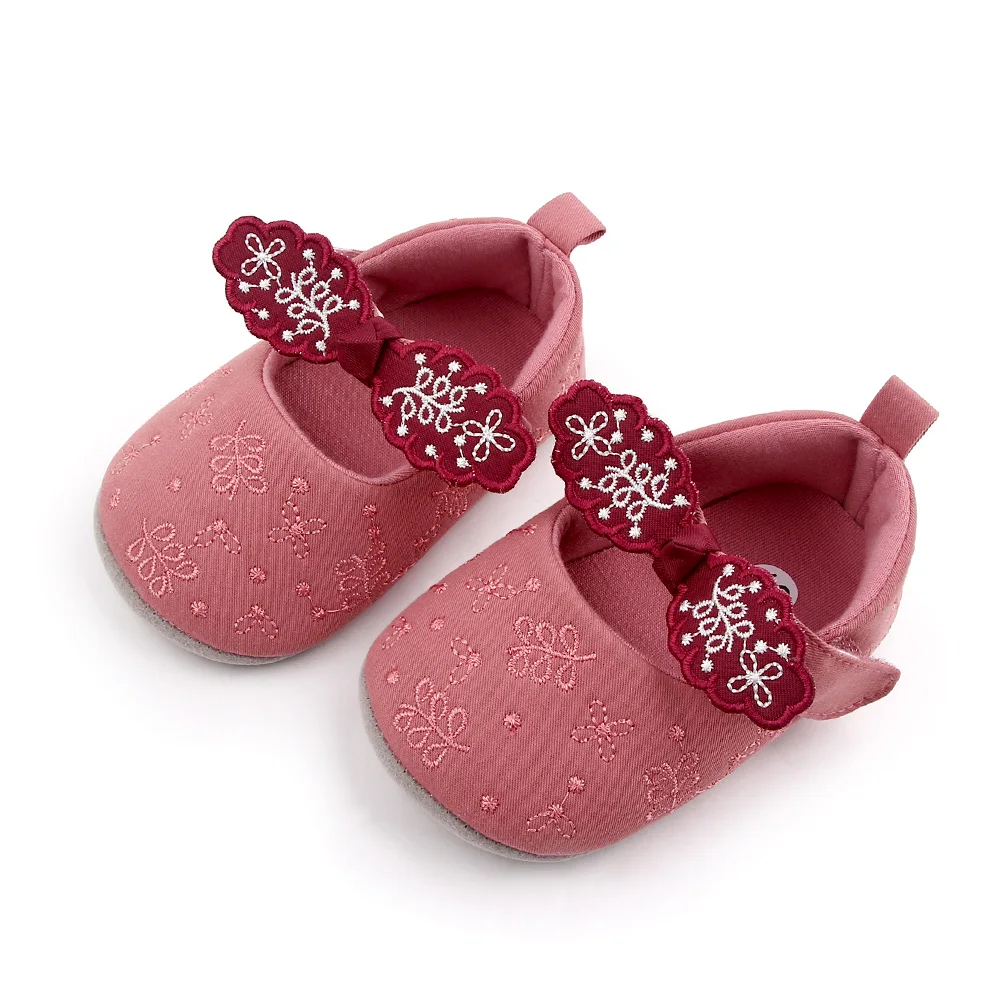 New Arrival Baby Girl Princess Shoes Beautiful Embroidery Bow-knot Soft Sole Baby Toddler Shoes manufacture