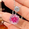 Rose pendant with chain