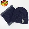 Navy blue hat neck warmer