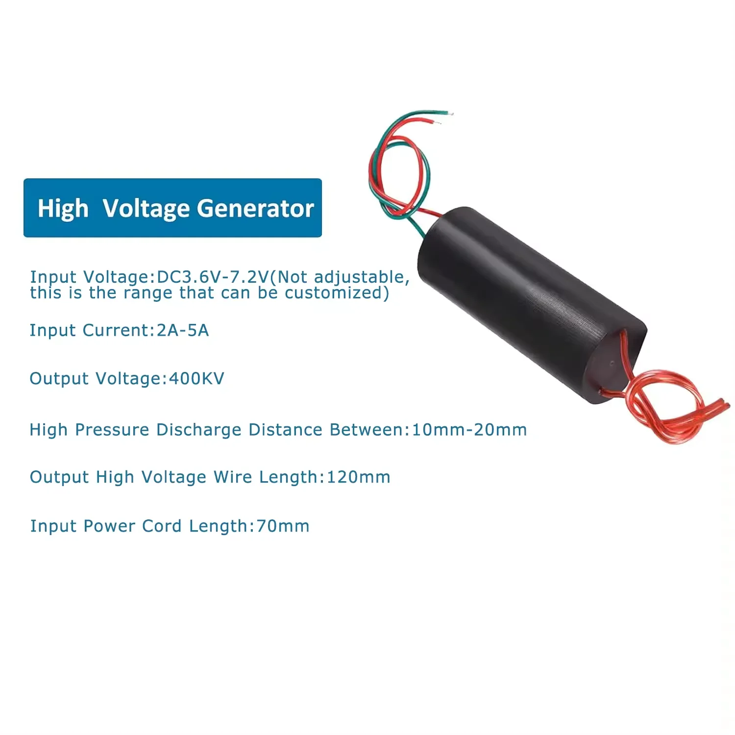 Pulse DC High Voltage Converter High Volt Generator Stun Gun Module for Electronic Demonstrations and Experiments