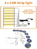 8 X bande lumineuse COB