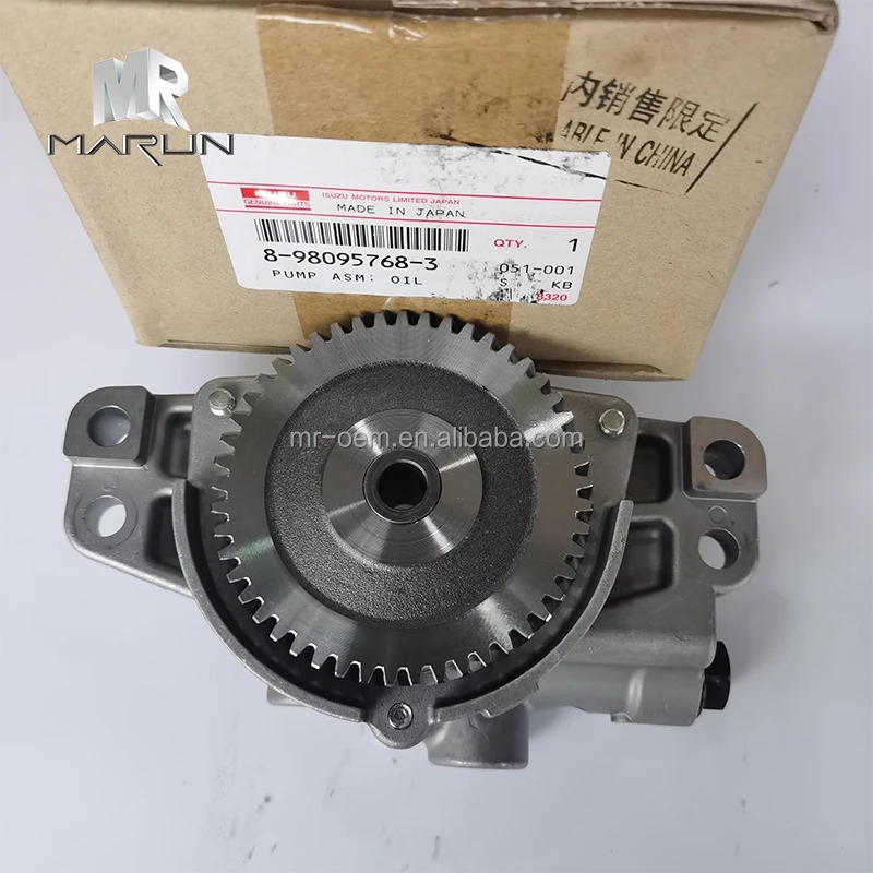 Original 4LE2 Oil Pump 8-98095768-1 Diesel Engine for SY75-10 Excavator Construction Machinery for Excavator Models