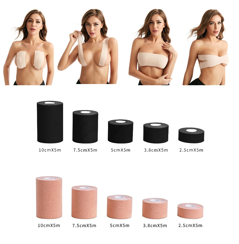 xr034-1 multi-color breast cleavage tape breathable