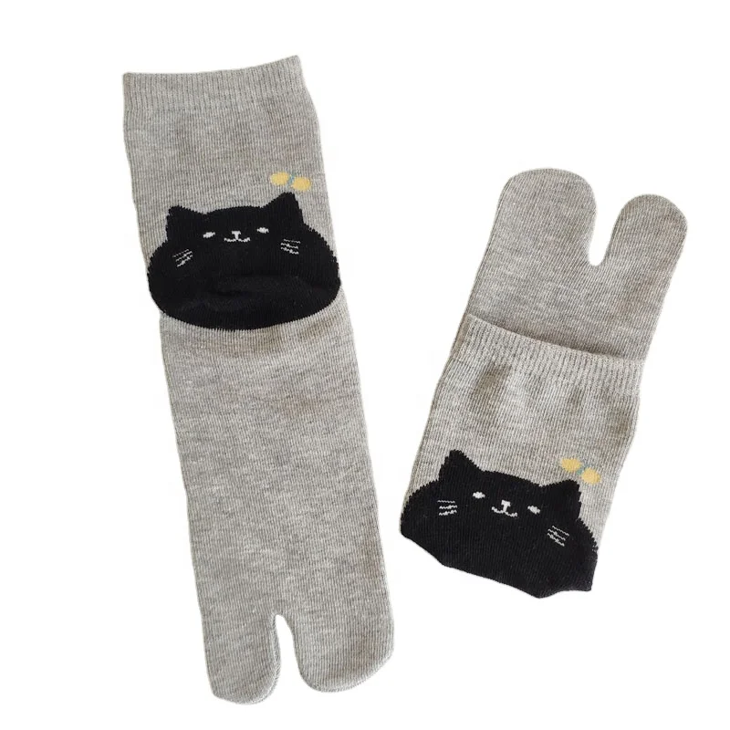Japanese Tabi Socks Cat Black and White Japanese Tabi Socks Cat Black and White