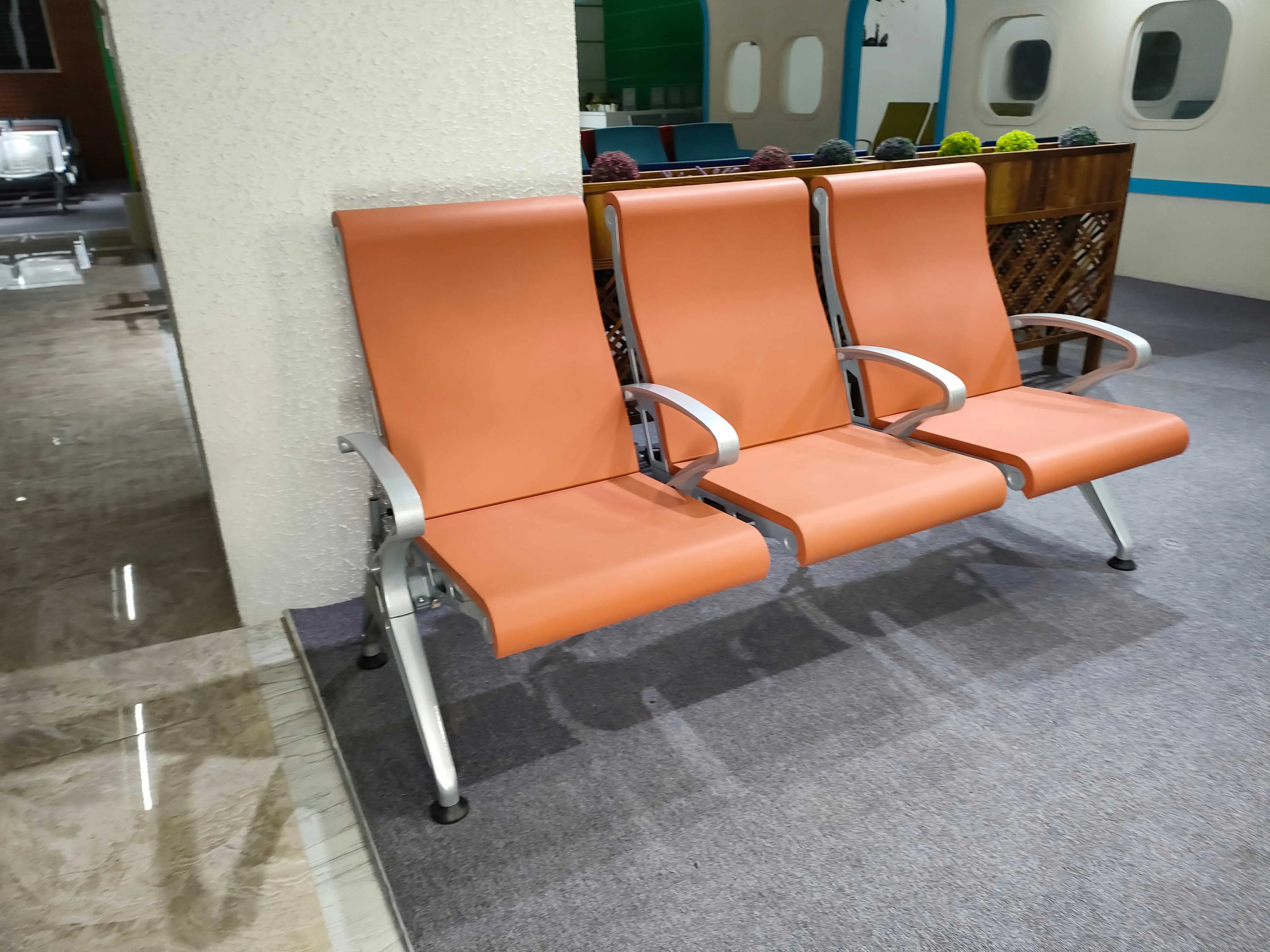 Modern Waiting Room Chairs PU Leather Armrest Multifunction Dining Gym Lobby Conference Reception Guest Seating Clinics Airports 3