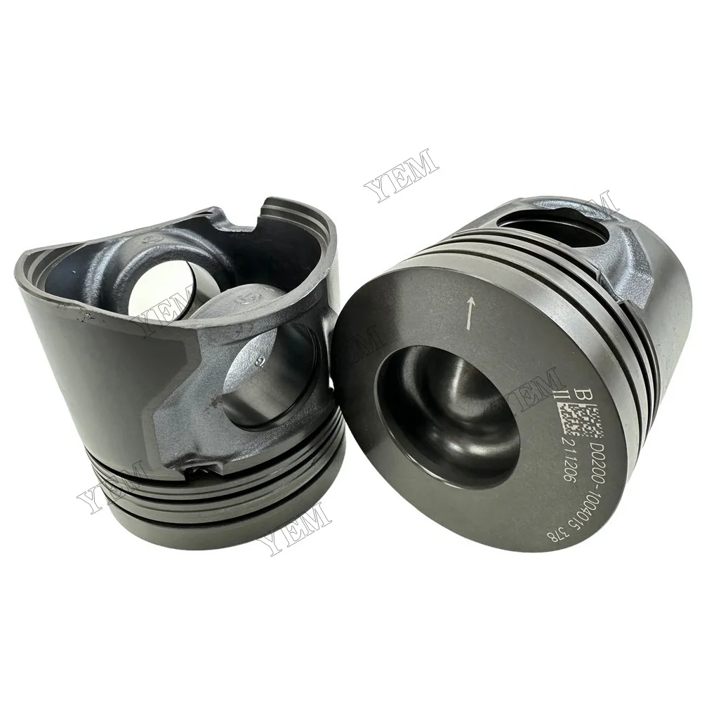 Engineering Machinery Part Cylinder Piston With Pin Cir-Clip Suitable for Yuchai YC4D130 Engine Parts 5
