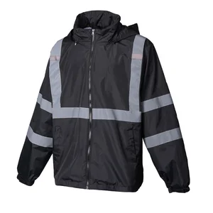 Winter Industrial Construction High Visibility Light Reflecting Reflective Workwear Padded Men Puffer Hi Vis Work Safety Jacket