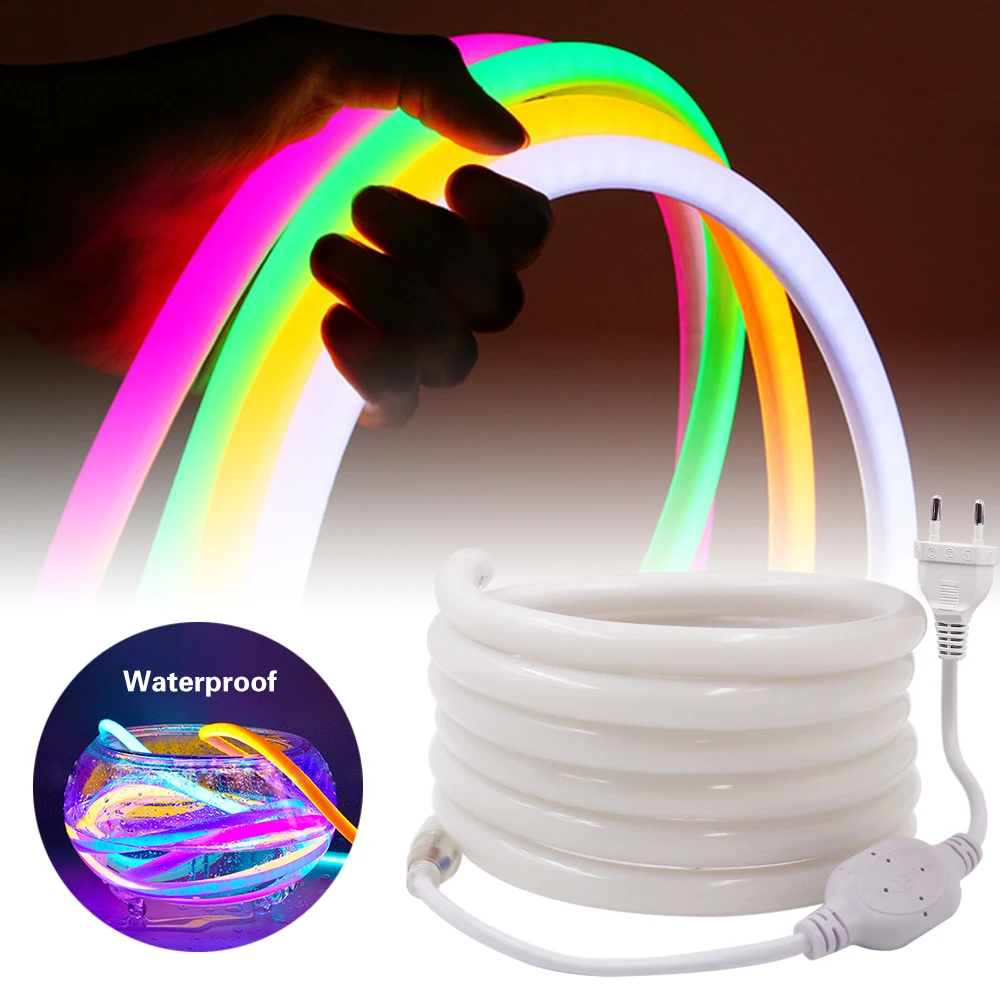 14MM 16MM 18MM 20MM RGB Round Rope Light 360 Degree RGB DMX LED Neon Flex 24V