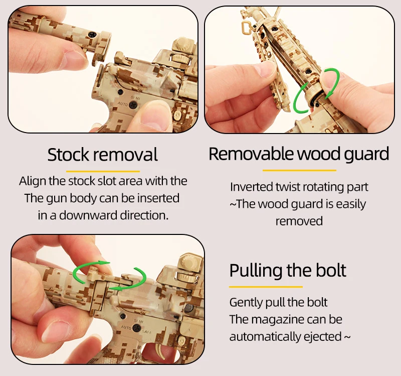 Miniature Assembly Gun Toy Model M4a1 Ar15 Ar18 Black 1:3 Metal Model ...