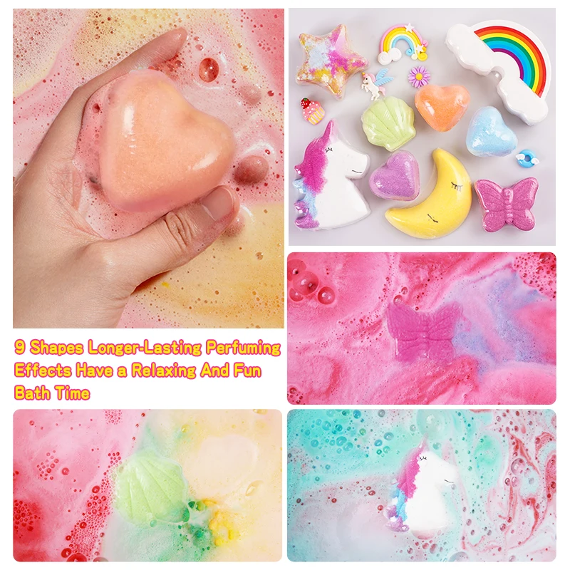 Various Shapes Top Seller Colorful Rich Bubble Bath Fizzies Toys