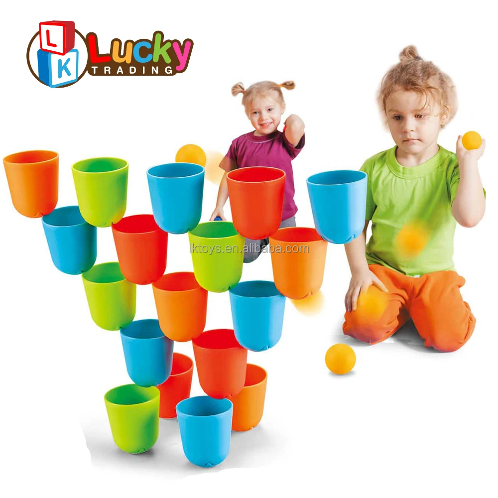Quick Stack Cups Set of 30 Sport Stacking Cups for Fort Building Constructions and Toss Game