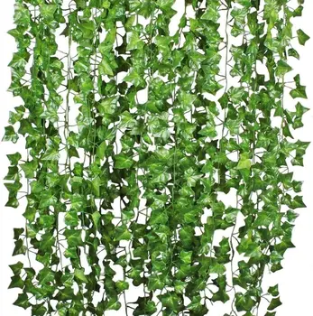Artificial Ivy Leaf Plants Vine Hanging Garland Foliage Flowers Home Kitchen Garden Office Wedding Wall Decoration