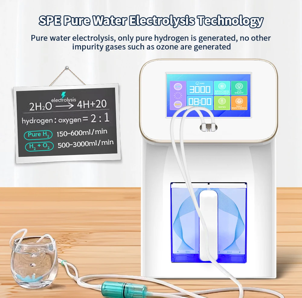 Multifunctional Molecular Hydrogen Therapy Machine 3000ml Hydrogen Gas ...