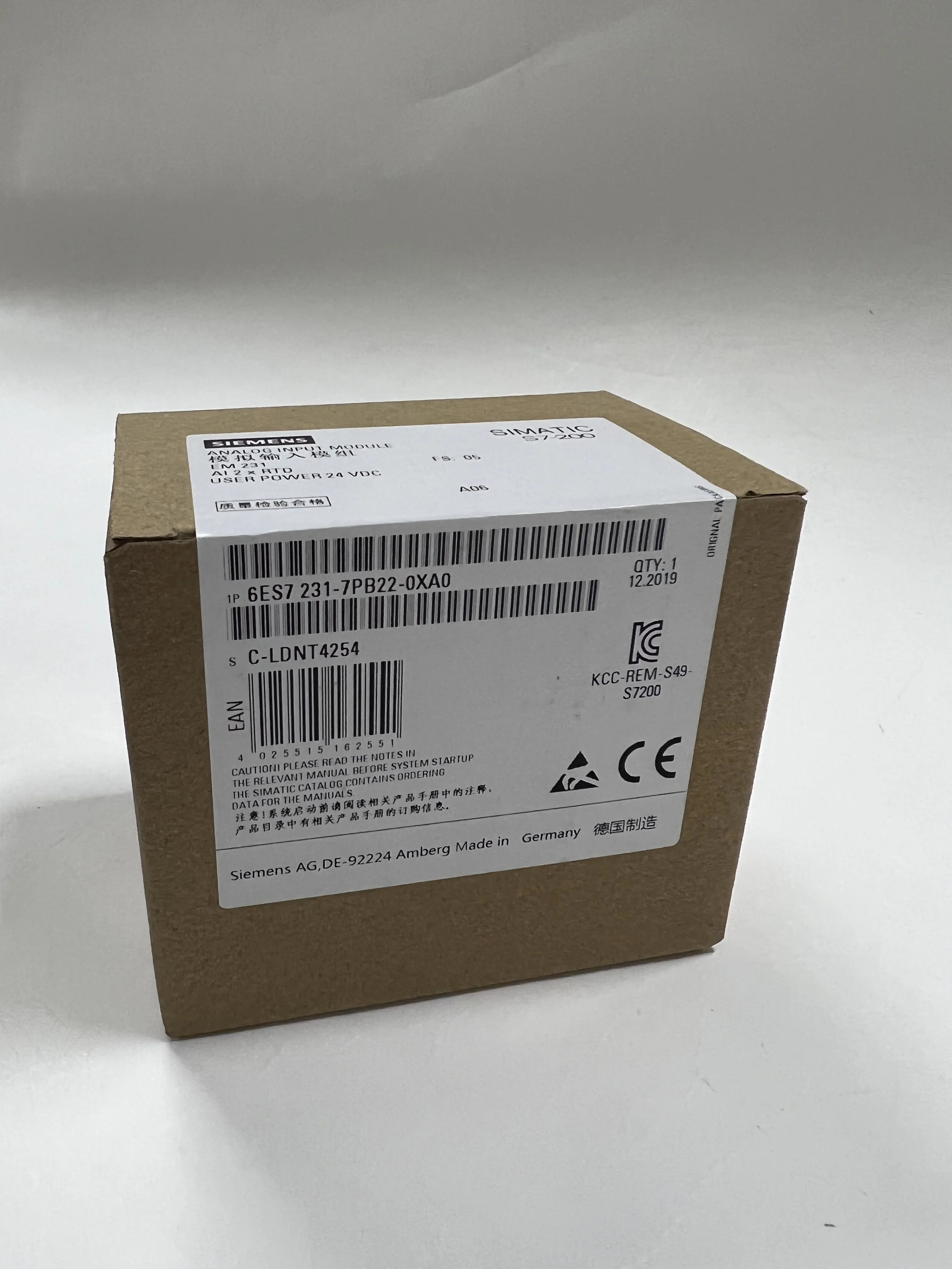 Siemens Analog Input Module SIMATIC S7-200 Series 6ES7231-7PB22-0XA0