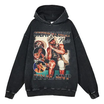 Mens hoodies heavyweight high quality 100% cotton heavyweight hoodie acid wash rap hoodie