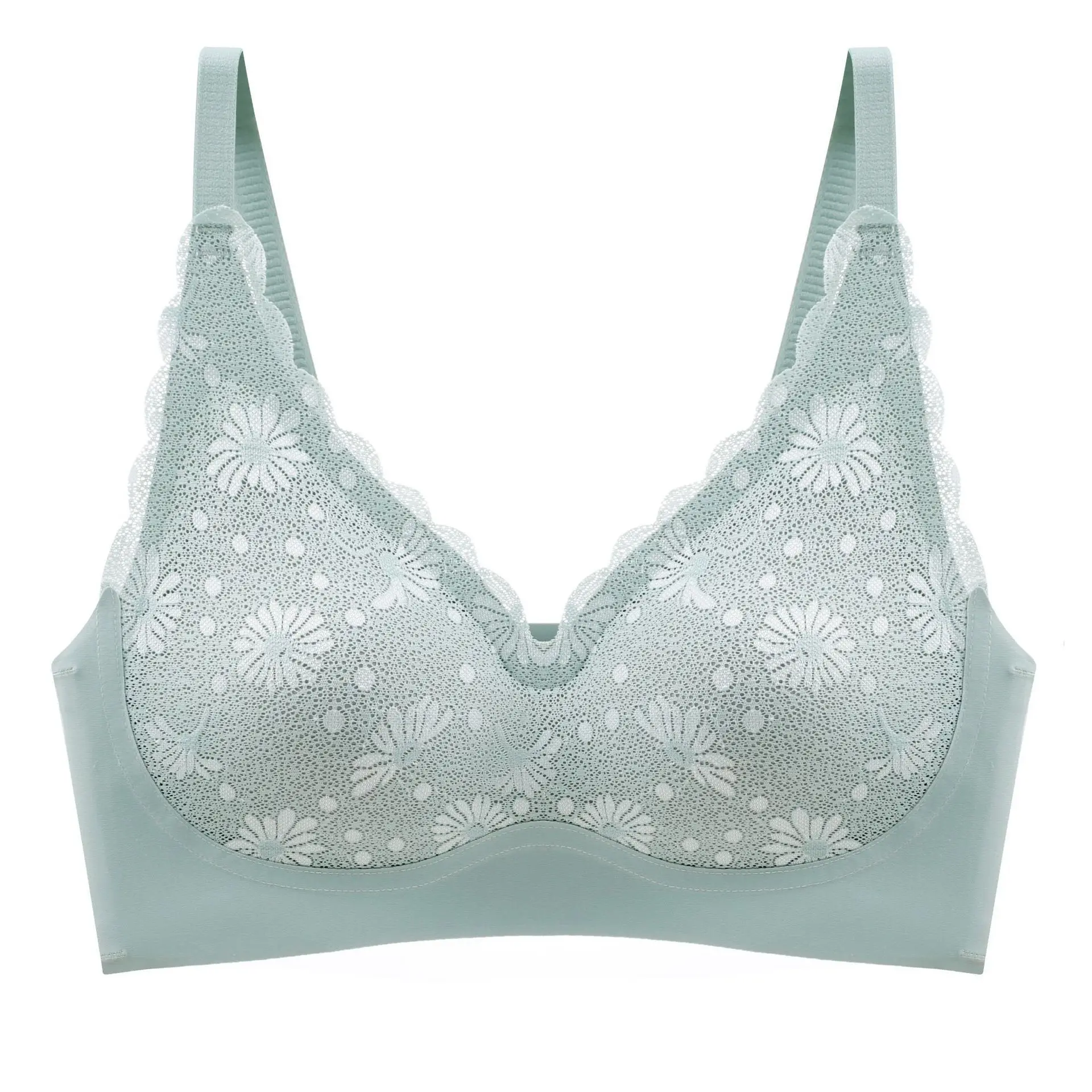 Korean girls fashion lace bra traceless