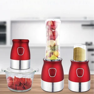 Household Food Chopper with Glass Bowl and Fruit Juicer Multifunctional Electric Chopper Blender