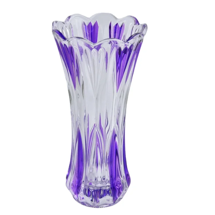 Großhandel Kristall Murano S-größe Blumenvase Bestseller Nordisches Relief Glasvasen Frischblumen-behälter Vaso De Vidrio
