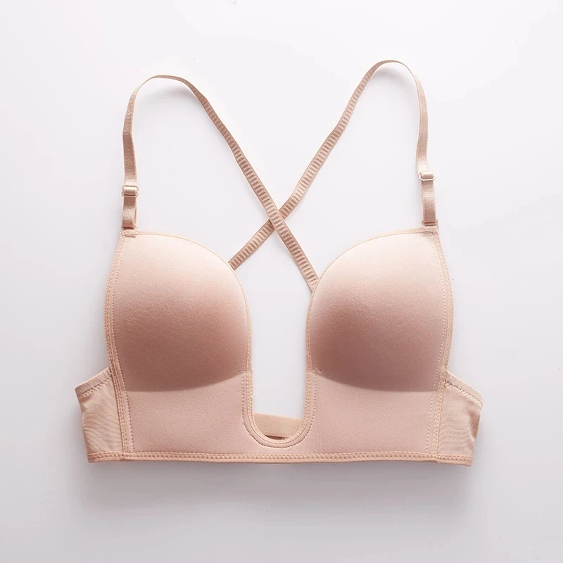 Sexy Plunge Bra Deep U Women Lingerie Seamless Backless Underwear Wedding  Invisible Sexy Push up Intimates Female Summer