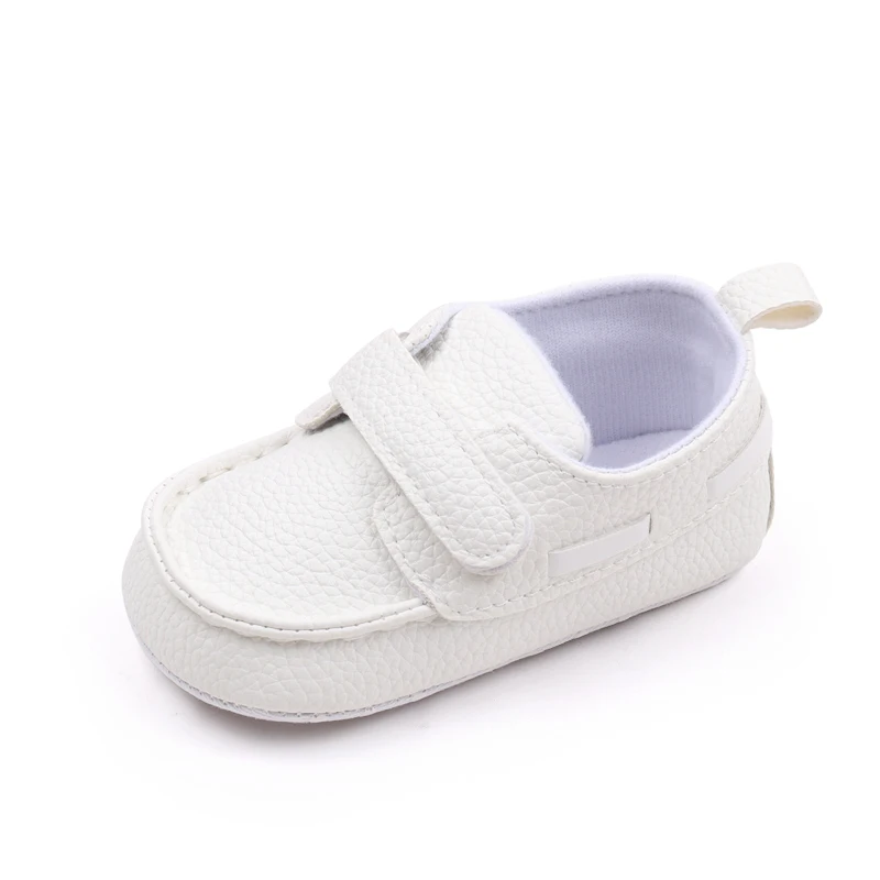 Spring and Autumn Solid Color Leather with Soft Bottom  Baby Toddler Shoes for Boys and Girls factory