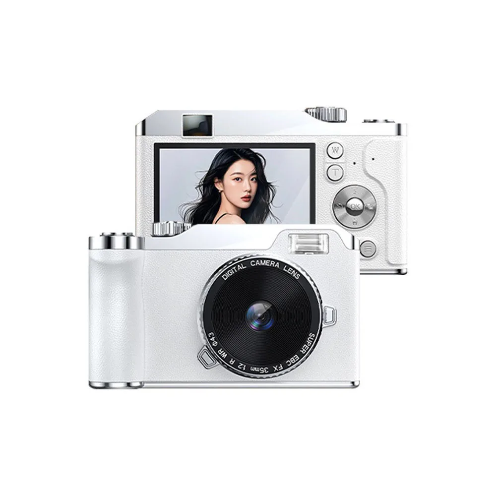 New CCD HD 4K Digital Camera Dual Lens Photography Device Student Kids Use Front Rear Shooting Entry Level Compact Design