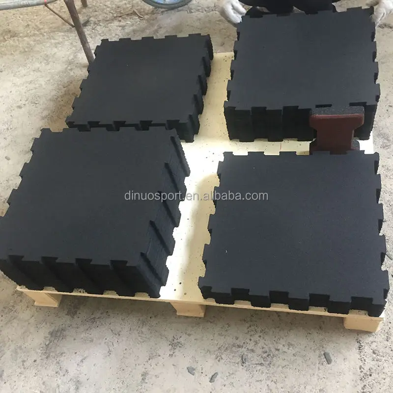 Dinuo Professional Gym Fitness Rubber Gym Floor Rubber Epdm Mat Puzzle