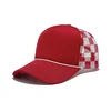 Red checkered mesh cap