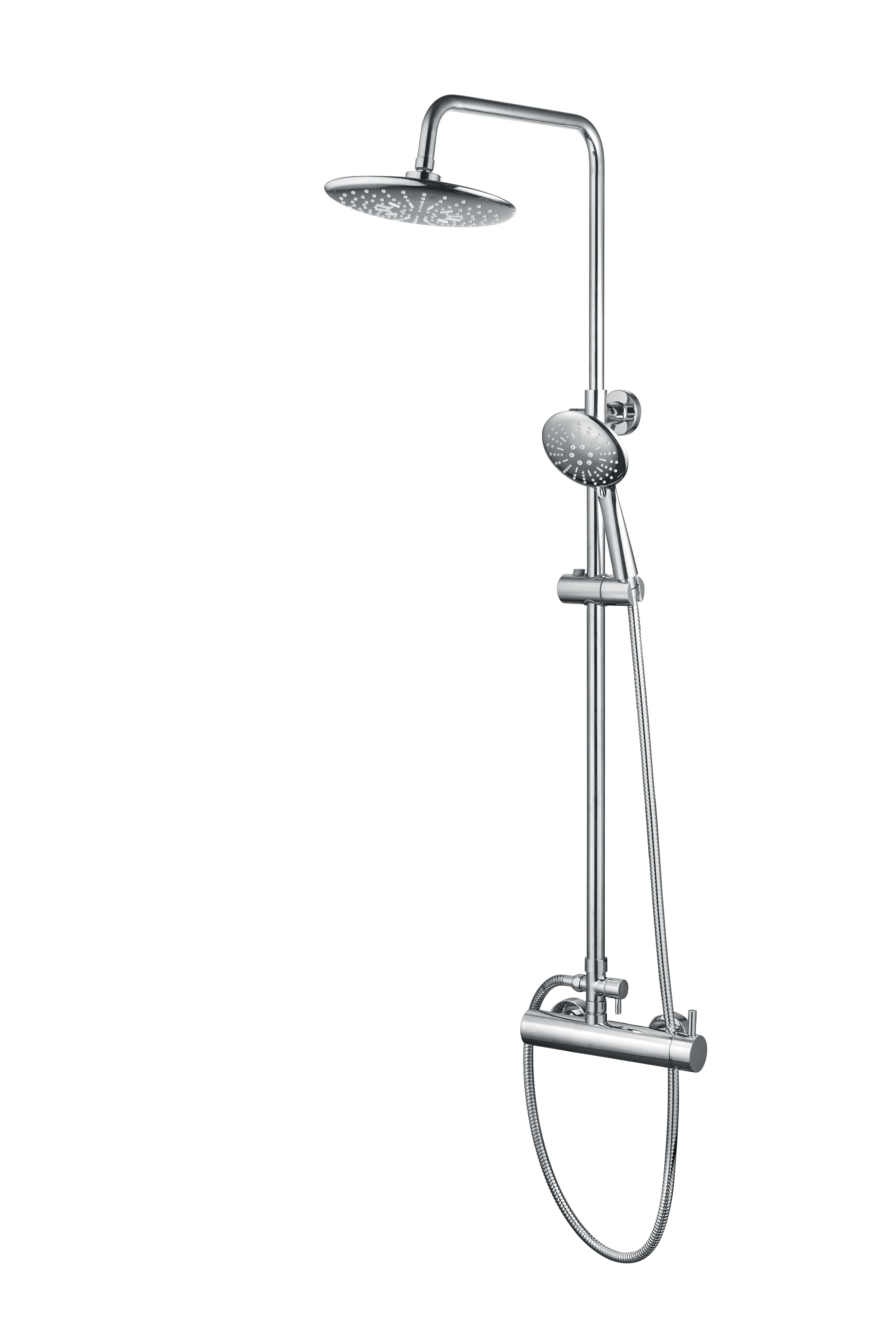 Bathroom Luxury top Sale  wall mounted  brass shower column set  thermostatic shower system set details