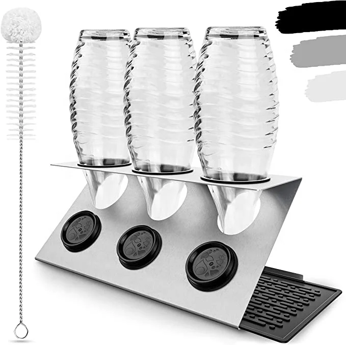 Factory Custom 304 Stainless Steel Metal Bottle Drying Rack Soda Stream