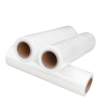 High Performance Hand Stretch Film Lldpe Stretch Film For Pallet Package For Pallet Transparent Lldpe Wrap Film Roll