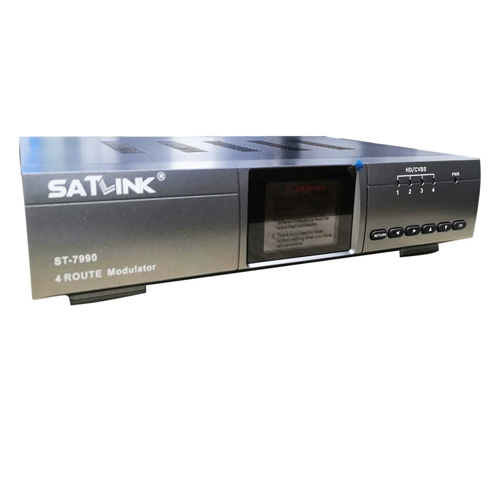 Satlink ST-7990 Color LCD Composite Video H.264 Encoder AV HD to DVB-T DVB-C ISDBT Encoder Modulator