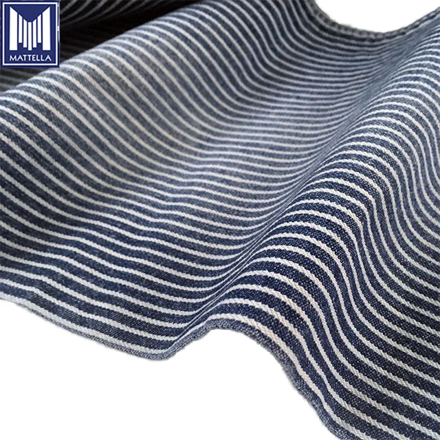 Meter Price Custom Hickory Stripe Pure Cotton Light Blue Indigo Italian Korea Women Men Bag Hat Cap Jeans Material Denim Fabric