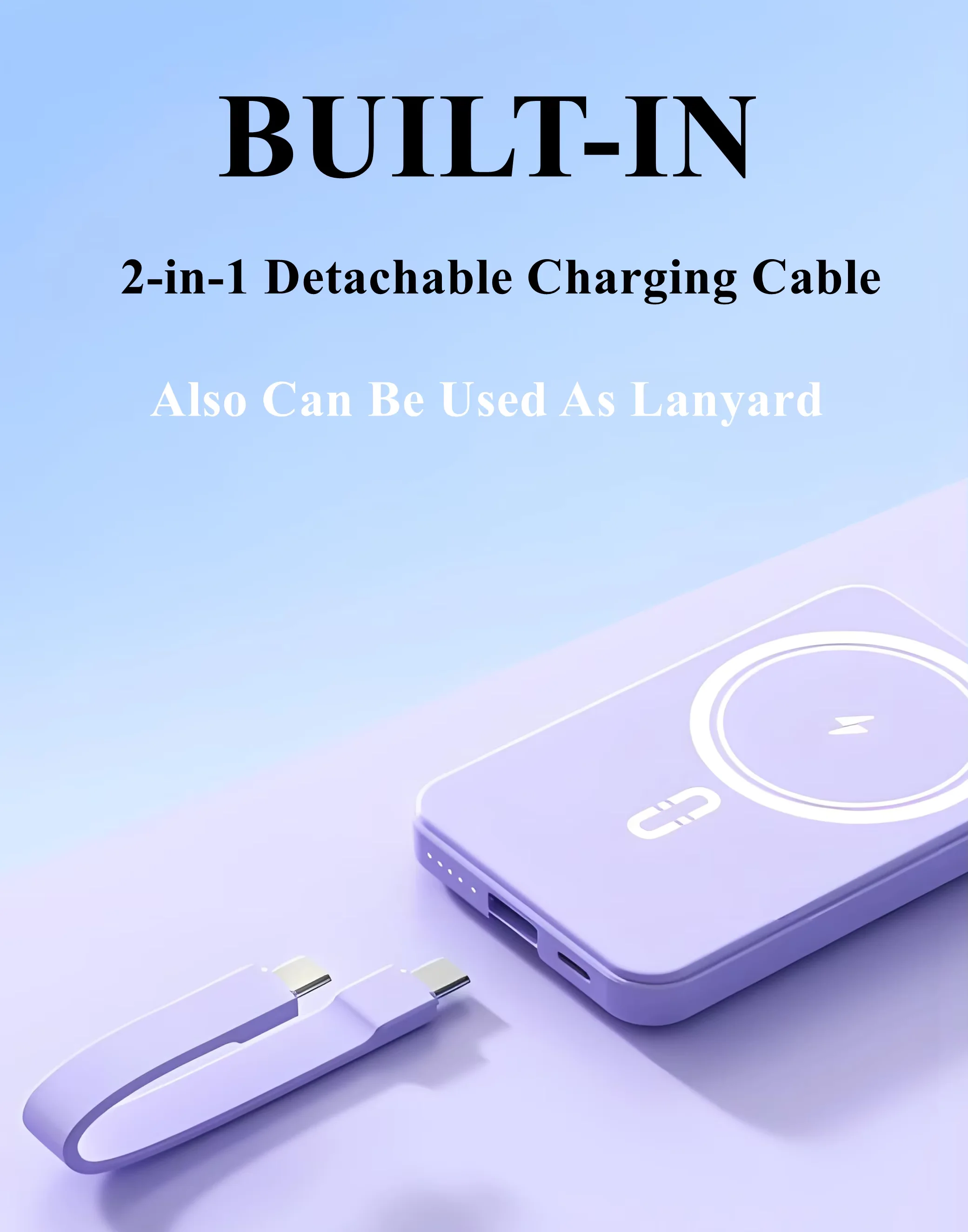 10000mAh Magnetic Wireless Fast Charging Power Bank Magsafe - Image 3