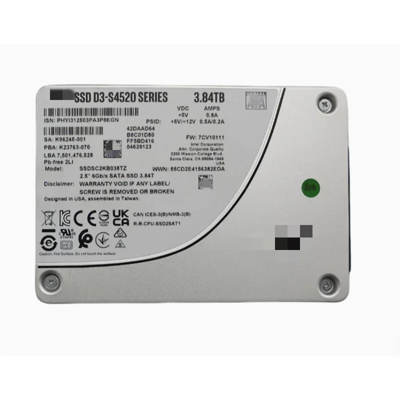 Genuine Goods Server  Dedicated Enterprise Solid State Drive SSD  Hard Drive Drive Memoria Ram   D3-S4520 3.84 /4T SATA