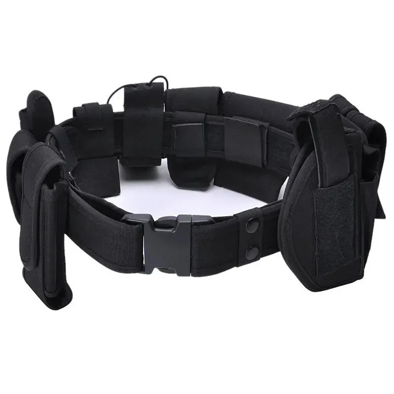 Men's Practical Detachable Belt Set Tactical Adjustable Strap Belt Inner Belt with Cell Phone Tool Bag Waist Holster Set