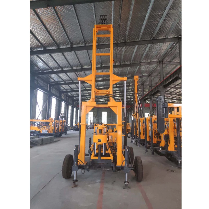 
 200 m wheeled type  mud pump water well drilling rig china