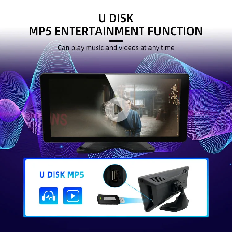 Wemaer 10.36 Inch Monitor Touch Screen Dash Cam Front Rear 1080P 5CH AHD Camera Sound Light Alarm BSD AI Truck Camera System factory