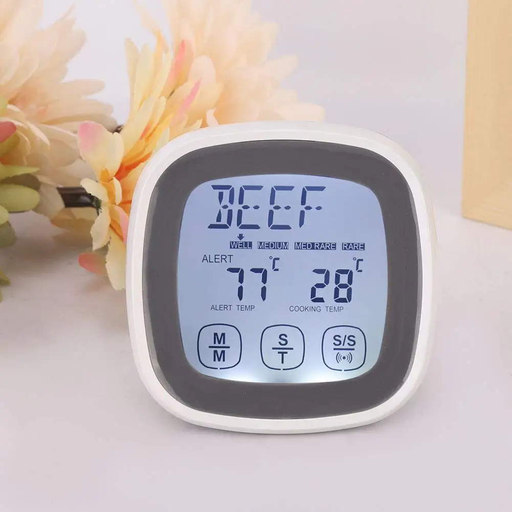 Cross Border Export Touch Screen Wireless Food Thermometer Multifunctional Meat Barbecue Electronic Thermometer